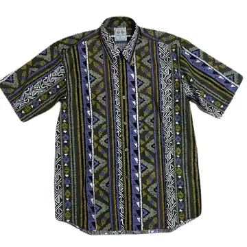 90년대 90s geometric patterns 반팔 셔츠 M 새상품급