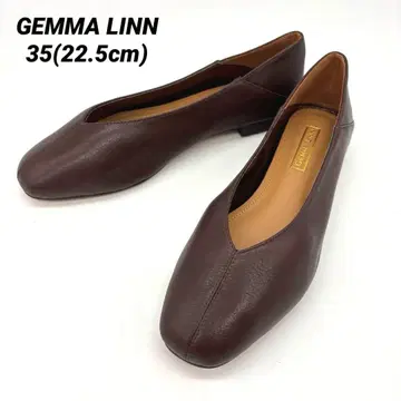 [ 미사용급 ] 제마린 플랫슈즈 스퀘어토 바부쉬 V컷