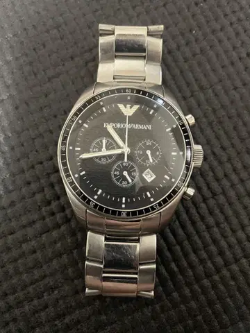 EMPORIO ARMANI 크로노그래프 손목시계 작동품