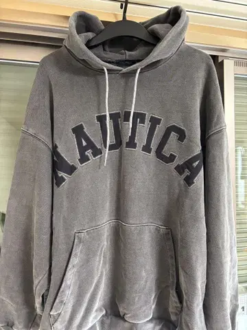 NAUTICA 그레이 후드 부착 후드티 XXL