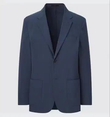 [ 미사용 ] UNIQLO 감동 자켓 시어서커 네이비 XS 2022년