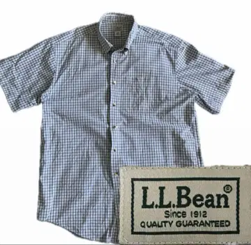 L.L.Bean 반팔 셔츠 L 사이즈 체크 무늬