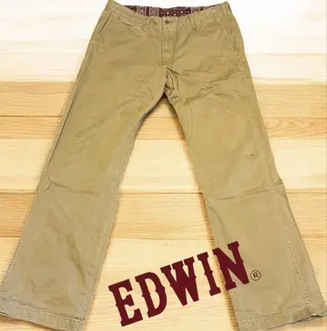 EDWIN 에드윈 베이지 스트레이트 레그 치노 팬츠