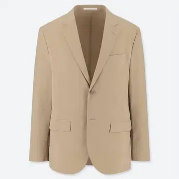[ 미사용 ] UNIQLO 감동 자켓 코튼 라이크 베이지 M 2018년
