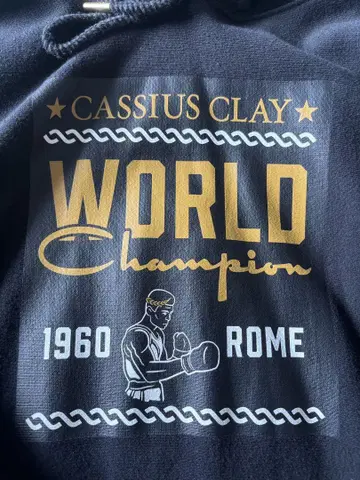 모하메드 알리 Champion CASSIUS CLAY 후드티 블랙