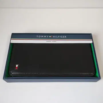 TOMMY HILFIGER 가죽 장지갑 블랙