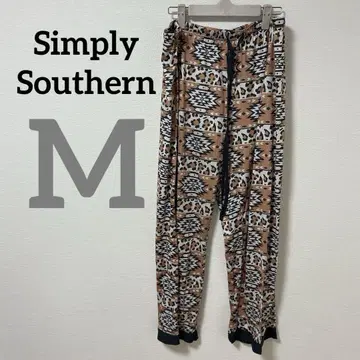 Simply Southern [ M ] 애니멀 캐주얼 팬츠 와이드 팬츠