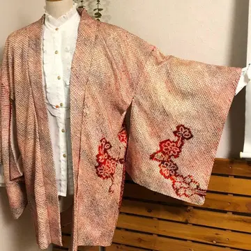 꽃무늬 총 시보리 코랄 가을 컬러 믹스 핑크 계열 고급 가벼운 겉옷