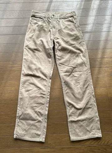 #LEVI'S W29 L34 베이지 스트레이트 팬츠 코튼 데님
