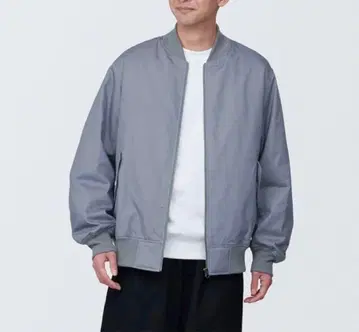 무인양품 나무 열매로 만든 카포크 혼방 솜 블루종