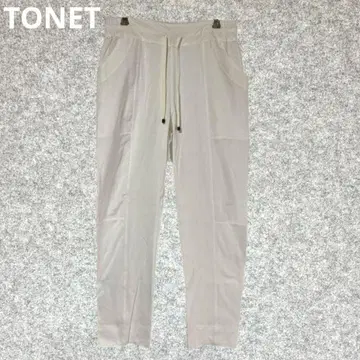 TONET 화이트 드로우 스트링 팬츠