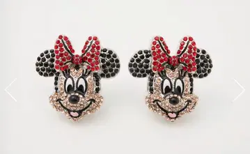15일 0시 판매 종료 새상품 MINNIE/ 미니 글리터 페이스 귀찌