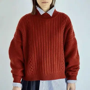 YASHIKI 시즈쿠 컬 하이넥 니트 2