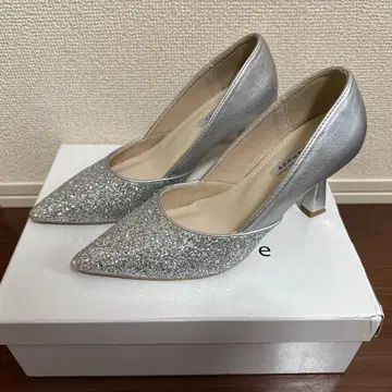 haremode 글리터 펌프스 실버 22.5cm