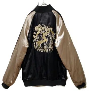 Nylnus 스카잔 퀼팅 블랙 골드 XL 자수