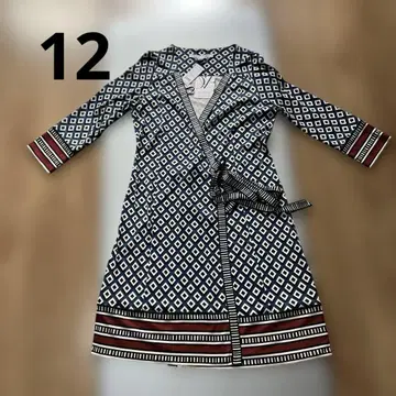 DIANE von FURSTENBERG 기하학 패턴 랩 원피스