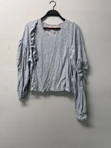 오오하시 상점 프릴 슬리브 디자인 컷소 그레이