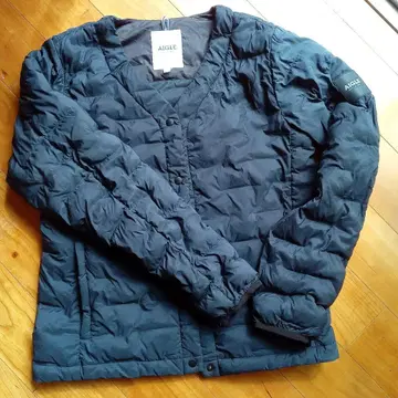 AIGLE 블랙 다운 자켓 36