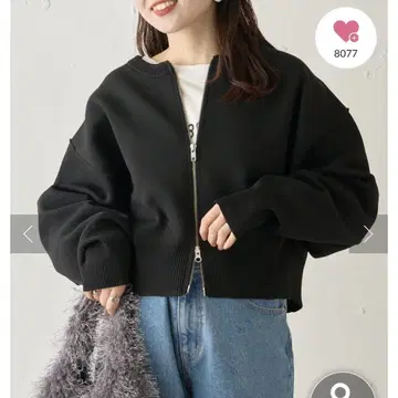 차오패닉 티피 스폰디쉬 2wayZIP 가디건 블랙
