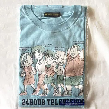 명탐정 코난 자전거 T셔츠 스카이블루 L 새상품
