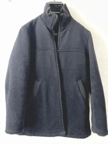 PPFM 울 집업 코트 다크 블루