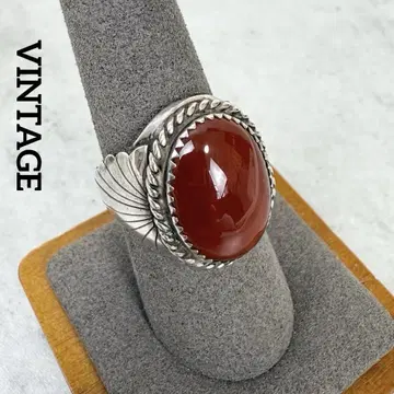 VINTAGE sterling silver JH 각인 컬러 스톤 반지