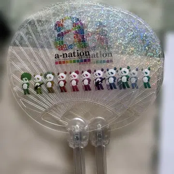 a-nation 홀로그램 부채 팬더 디자인 2개