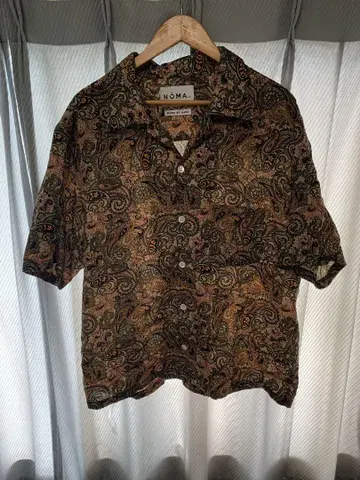 NOMA 페이즐리 무늬 반팔 셔츠 Size 4