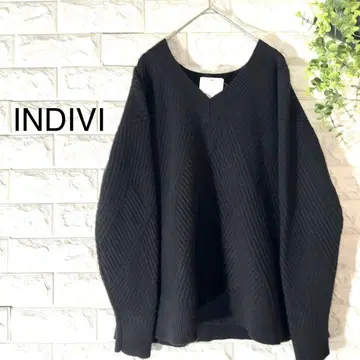 새상품 INDIVI 니트 인디비 스웨터 블랙