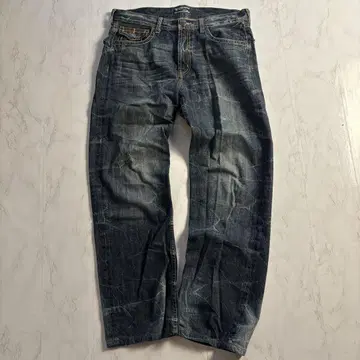 REAL JEANS 허니컴 스트레이트 데님 허리 85 아메카지
