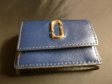 MARC JACOBS 3단 폴더형 지갑 파랑 블랙