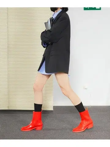 새상품급 CAMPER 소가죽 카우보이 부츠