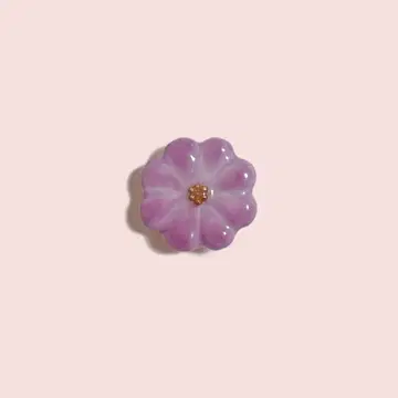 보라색 국화 오비 고정 띠 브로치 퍼플 기모노 가을