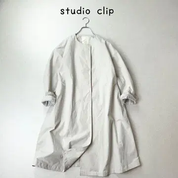 studio clip 워셔블 노카라 플레어 롱 코트