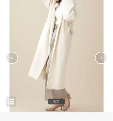 새상품급 나노 유니버스 아이보리 후드 부착 오버코트 36