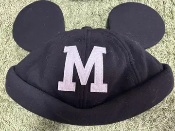 미키 귀 포함 블랙캡 M 자수