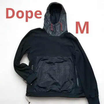 DOPE 도프 풀오버 블랙 후드 부착 M 메쉬 포켓
