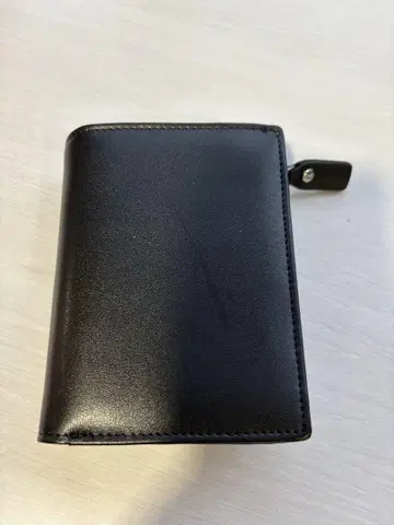블랙 가죽 접이식 지갑 백 세트