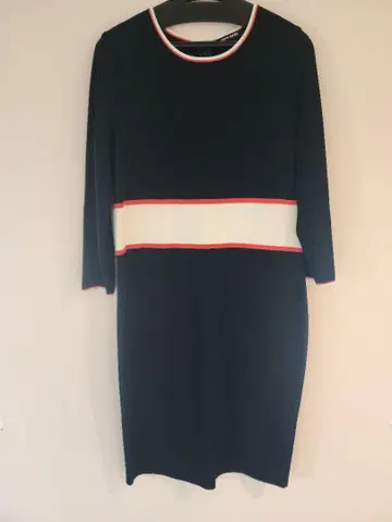 pierre cardin 네이비 무릎 기장 원피스