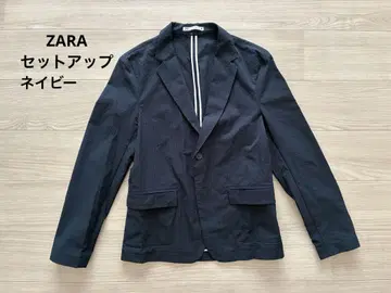 [ ZARA ] 네이비 셋업 시어서커 EUR S 사이즈