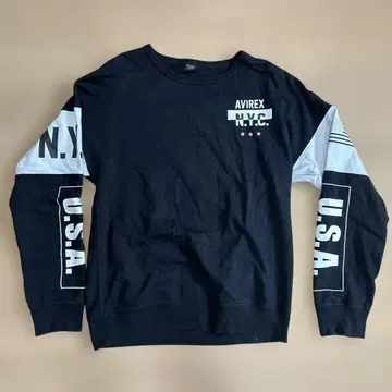 AVIREX 블랙 긴팔 트레이닝복 L 사이즈