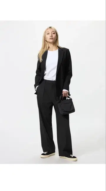 UNIQLO 턱 와이드 팬츠 XS