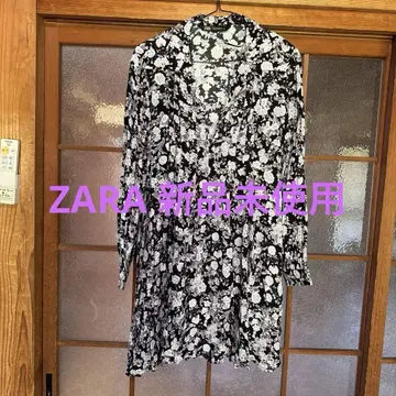 ZARA 미사용 새상품 플라워 프린트 셔츠 원피스 XS