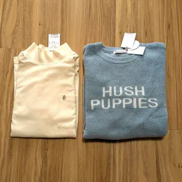 HUSH PUPPIES 스카이블루 로고 스웨터