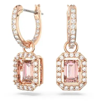 스와로브스키 Swarovski Millenia 드롭 귀걸이 핑크