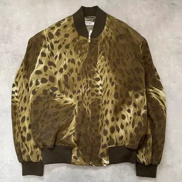 RIFRAT 블루종 레오파드 무늬 집업 Y2K 애니멀 무늬 BU79