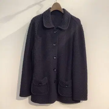 Leilian 레리안 네이비 울 니트 자켓 사이즈 13+