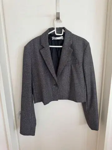 ZARA 그레이 크롭 자켓 S