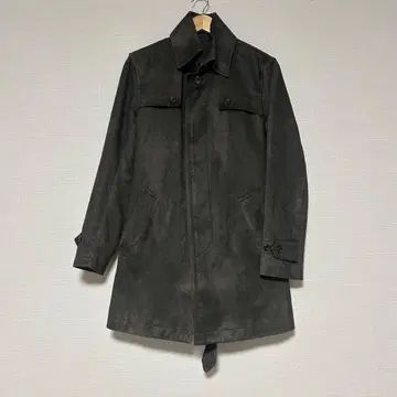 토네이도 마트 트렌치코트 벨트 포함 마이크로 스웨이드 브라운 M 사이즈