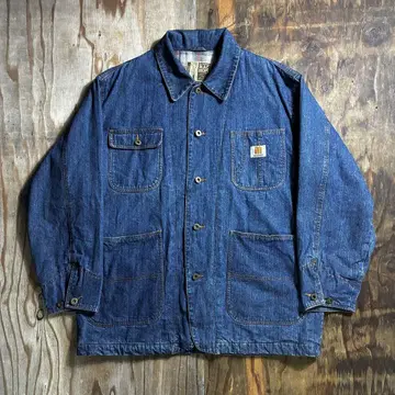 80s 데님 커버올 자켓 담요 VINTAGE 워크